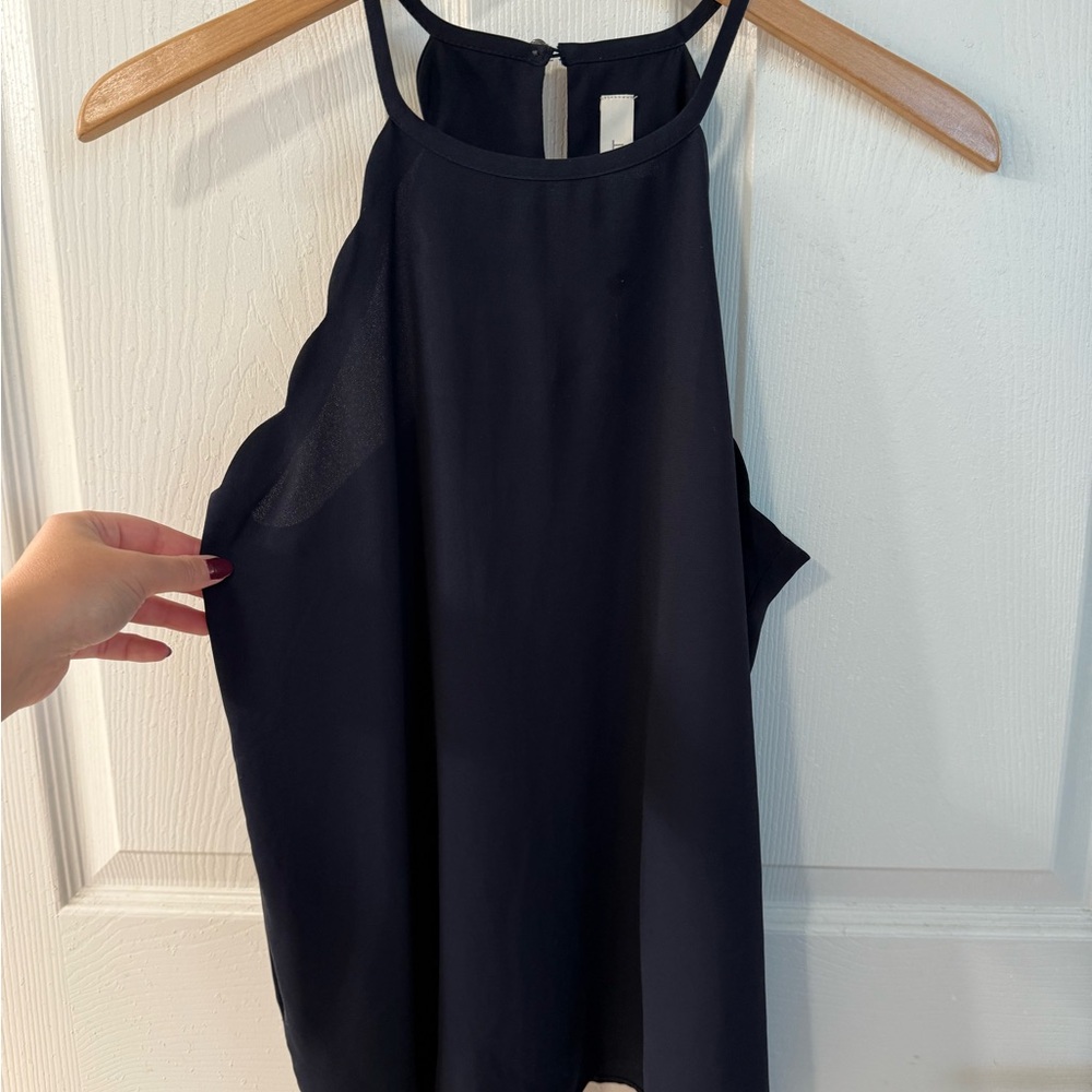 Loft Scalloped Tank Top (navy)
